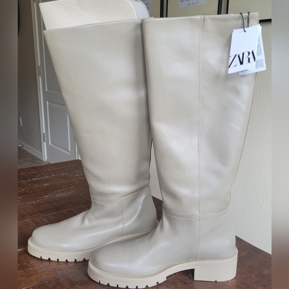 Zara leather boots! NWT - Picture 5 of 6